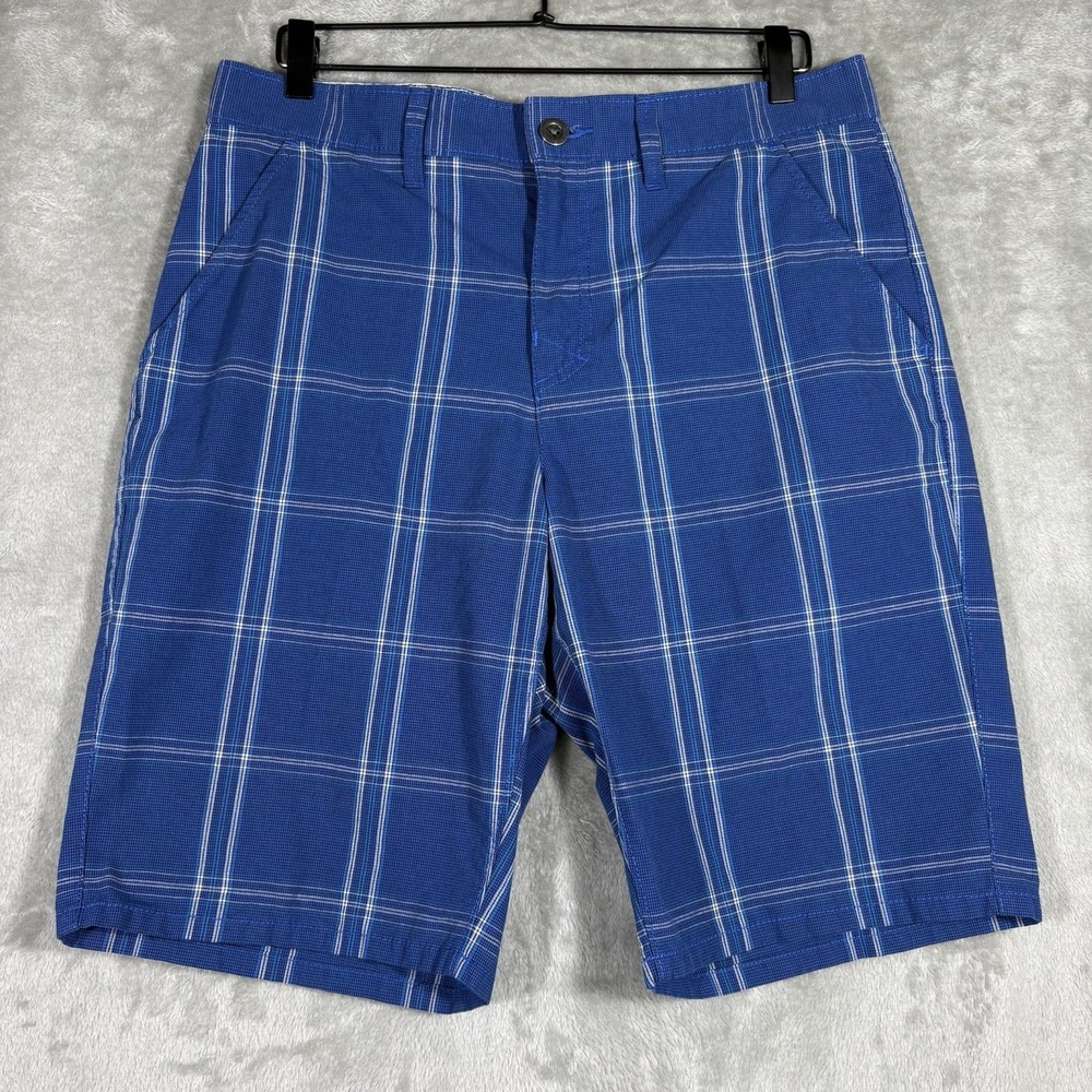Tony Hawk Mens Size 32 Gray Stripe Chino Shorts‎ Skateboard Cotton Blend Skater